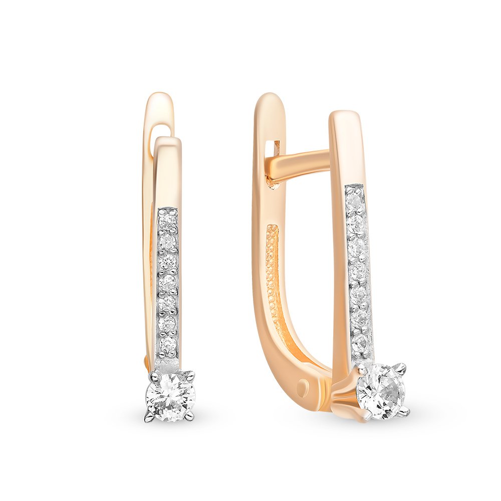

Серьги из красного золота 585Gold 102005303, бриллиант, 102005303