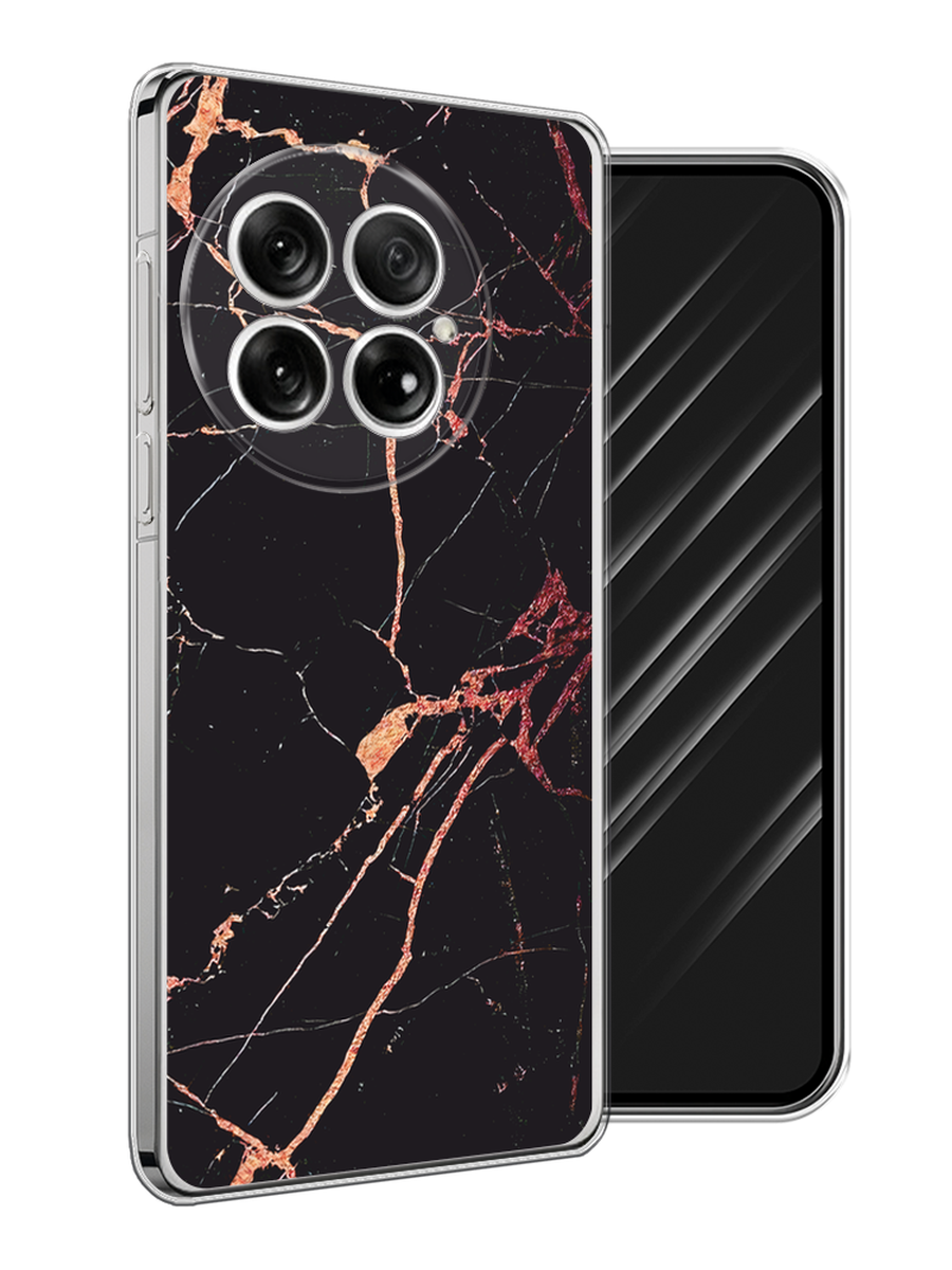 

Чехол Awog на OnePlus 13 "Мрамор розовое золото", Черный;розовый, 155350-1