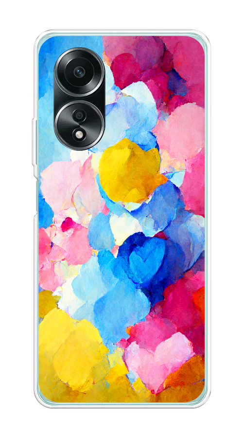 

Чехол на Oppo A58 4G "Яркие пятна", Синий;голубой;желтый;розовый, 2514950-1