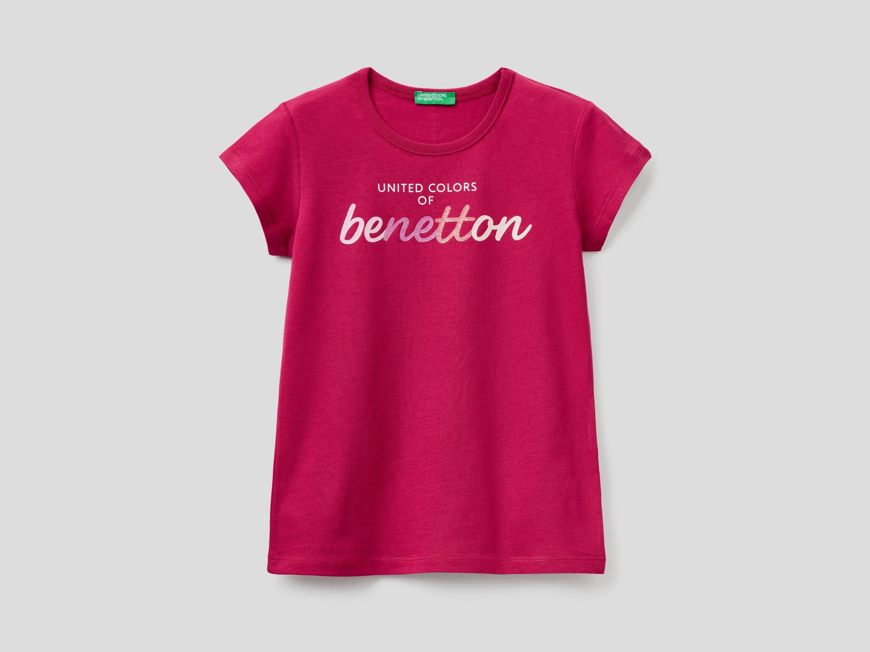 фото Футболка для девочек benetton цв. фиолетовый р.170 united colors of benetton