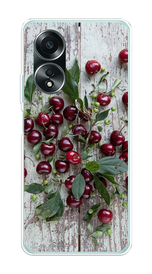 

Чехол на Oppo A58 4G "Вишня", Бордовый;зеленый;серый, 2514950-1