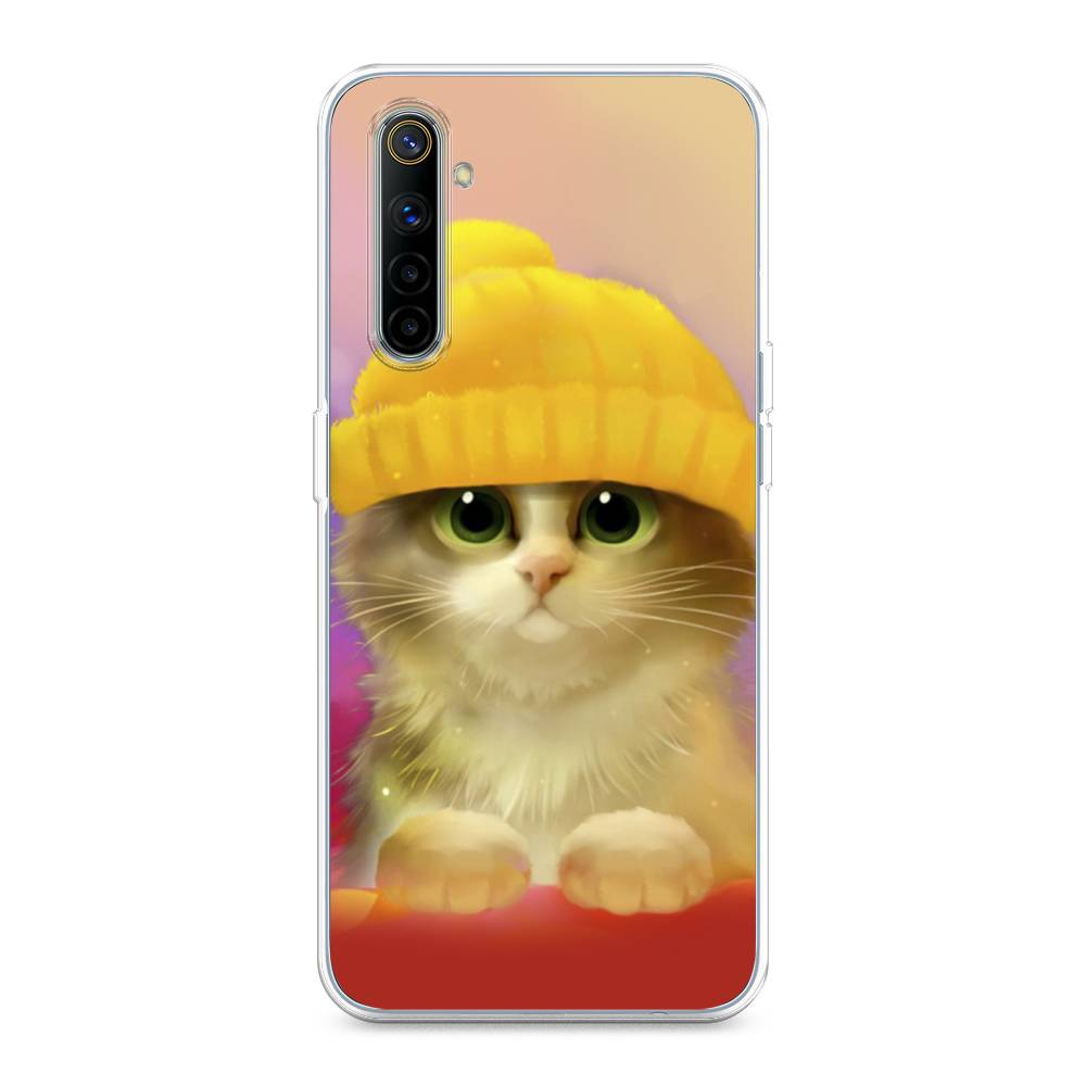 

Чехол Awog на Realme 6 "Котенок в желтой шапке", Разноцветный, 252750-2