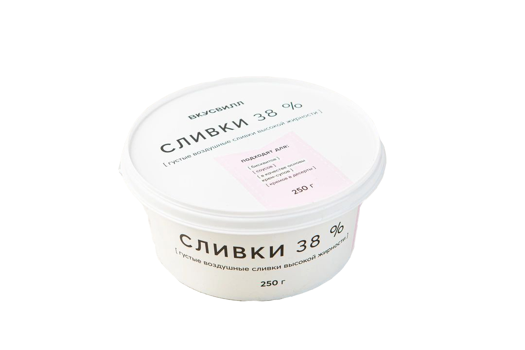 

Сливки ВкусВилл 38% 250 г