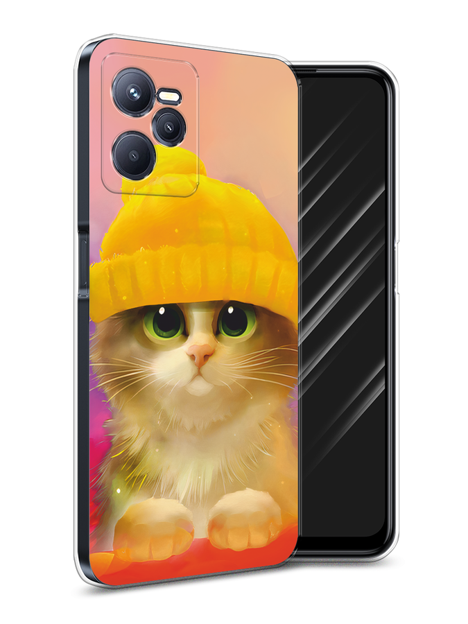 

Чехол Awog на Realme C35 "Котенок в желтой шапке", Разноцветный, 259250-2