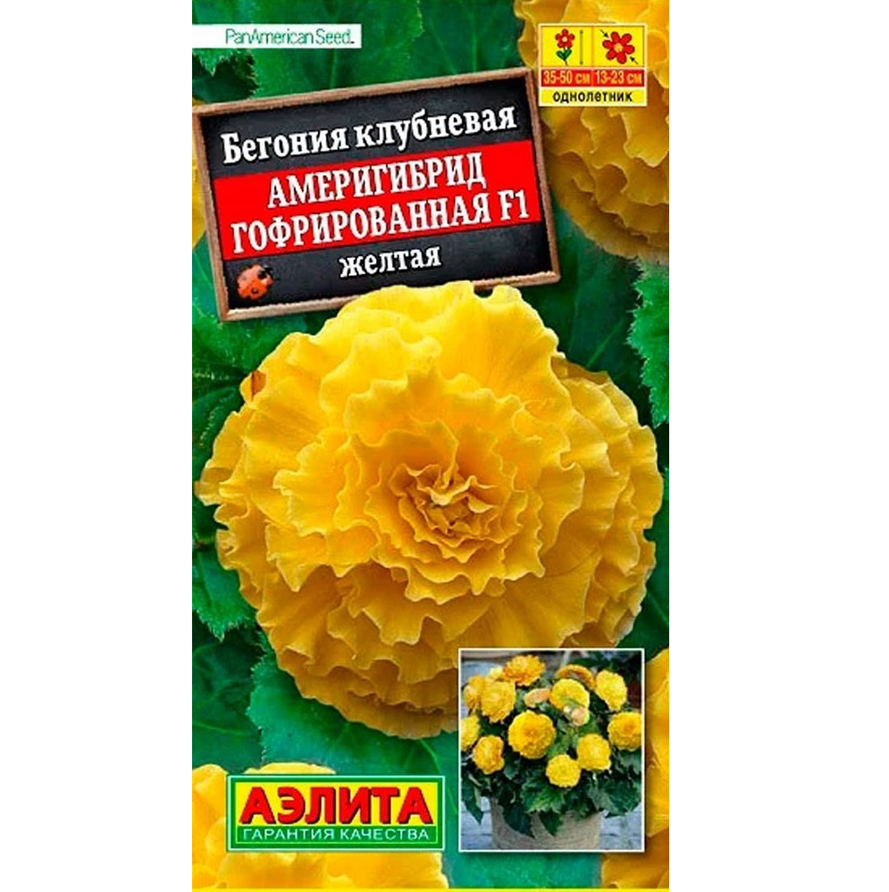 

Бегония гофриров. Америгибрид желтая 5гр (Аэлита)