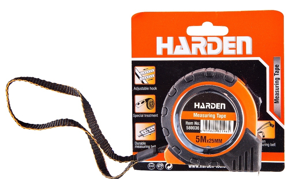 

Рулетка 5м х 25мм HARDEN 580036