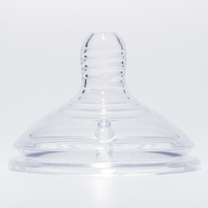 Крошка Я Соска силиконовая, антиколиковая на бутылочку, +3мес., широкое горло,, 60мм, сред
