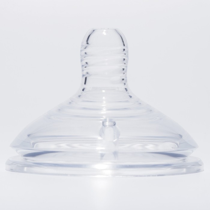 Крошка Я Соска силиконовая, антиколиковая на бутылочку, +6мес., широкое горло,, 60мм, быст