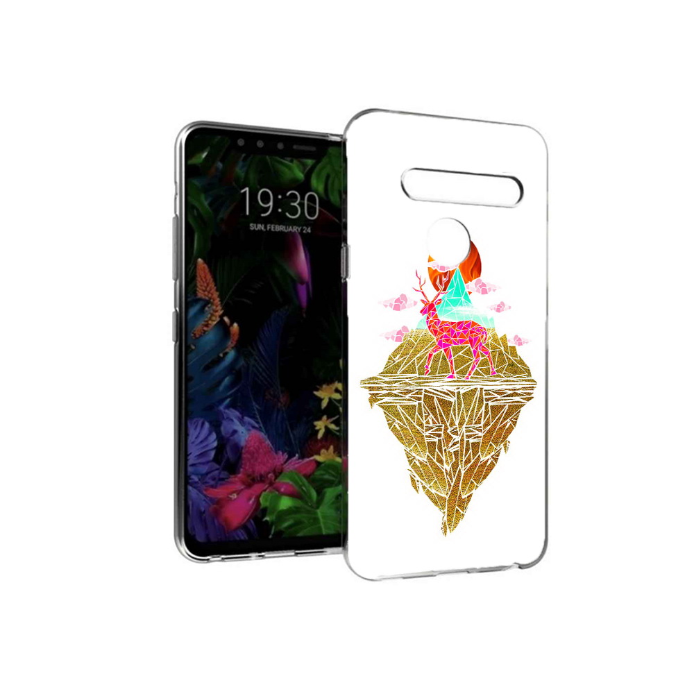

Чехол MyPads Tocco для LG G8 розовый олень абстракция (PT135945.76.586), Tocco