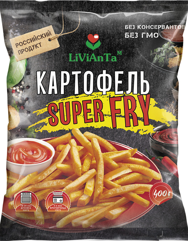 

Картофель фри LiViAnTa Zig Zag замороженный 400 г