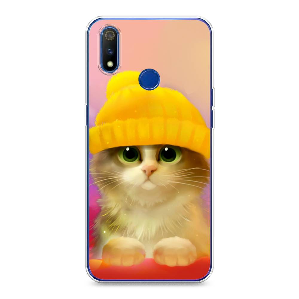 

Чехол Awog на Realme 3 Pro "Котенок в желтой шапке", Разноцветный, 251250-2