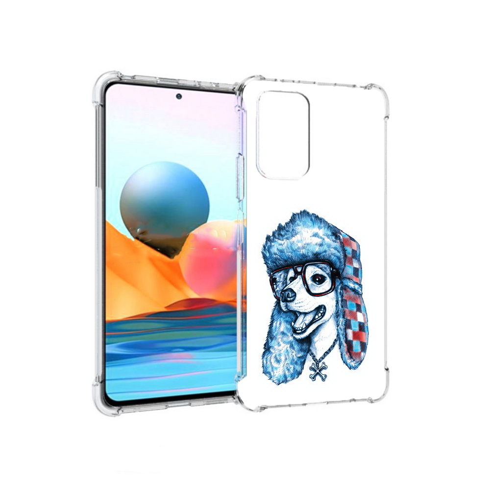 Чехол MyPads Tocco для Xiaomi Redmi Note 10 Pro зимний пес (PT158414.284.362)