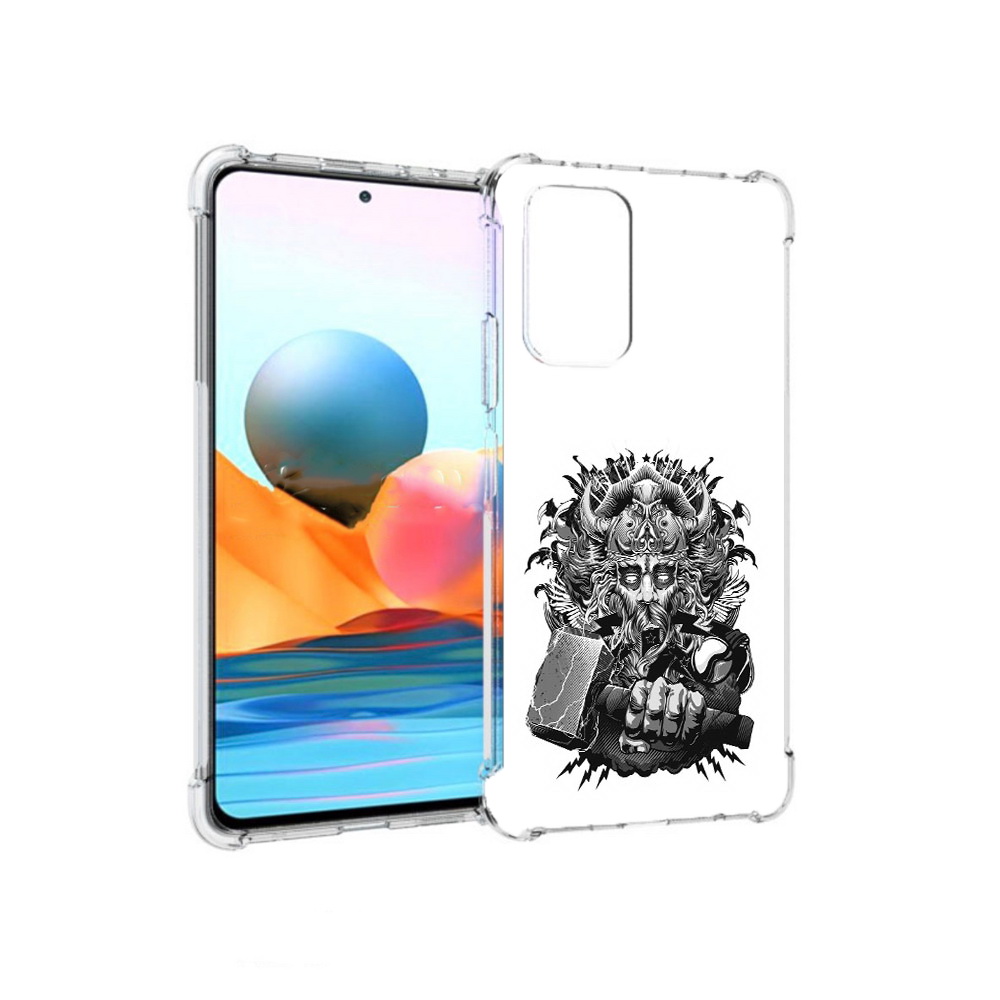 

Чехол MyPads Tocco для Xiaomi Redmi Note 10 Pro злой тор (PT158414.284.363), Прозрачный, Tocco