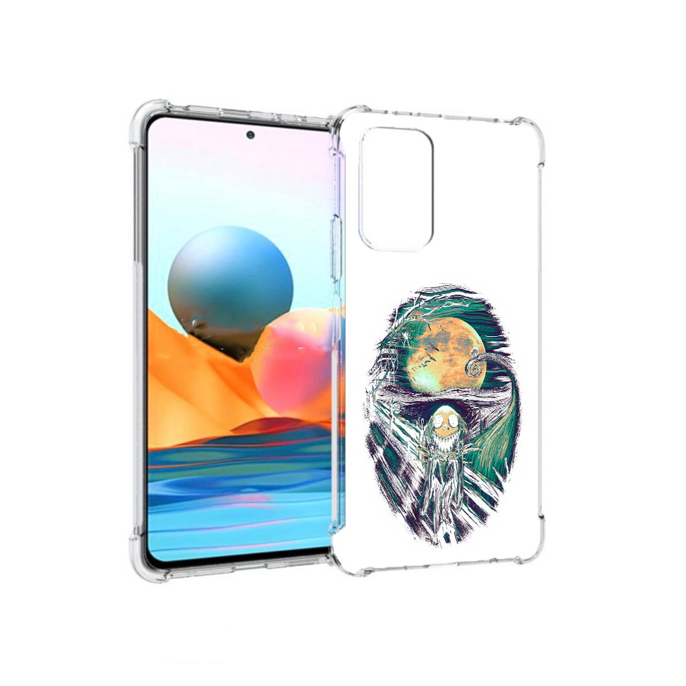 Чехол MyPads Tocco для Xiaomi Redmi Note 10 Pro зубастое существо абстракция