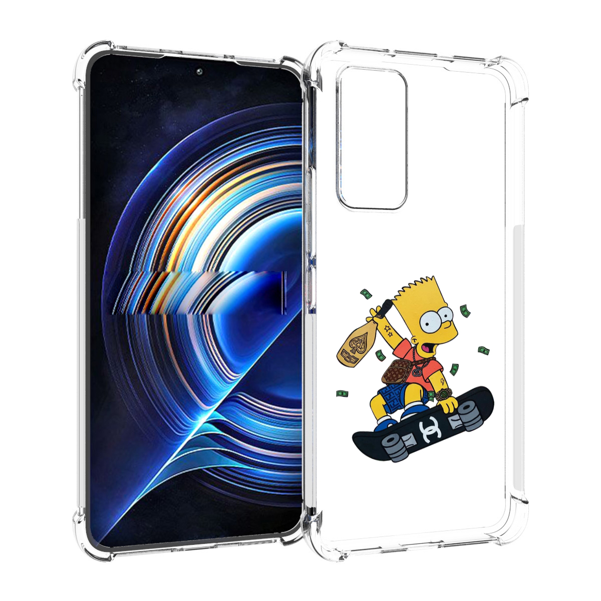 

Чехол MyPads барт-скейтер детский для Tecno Camon 19 Neo, Прозрачный, Tocco