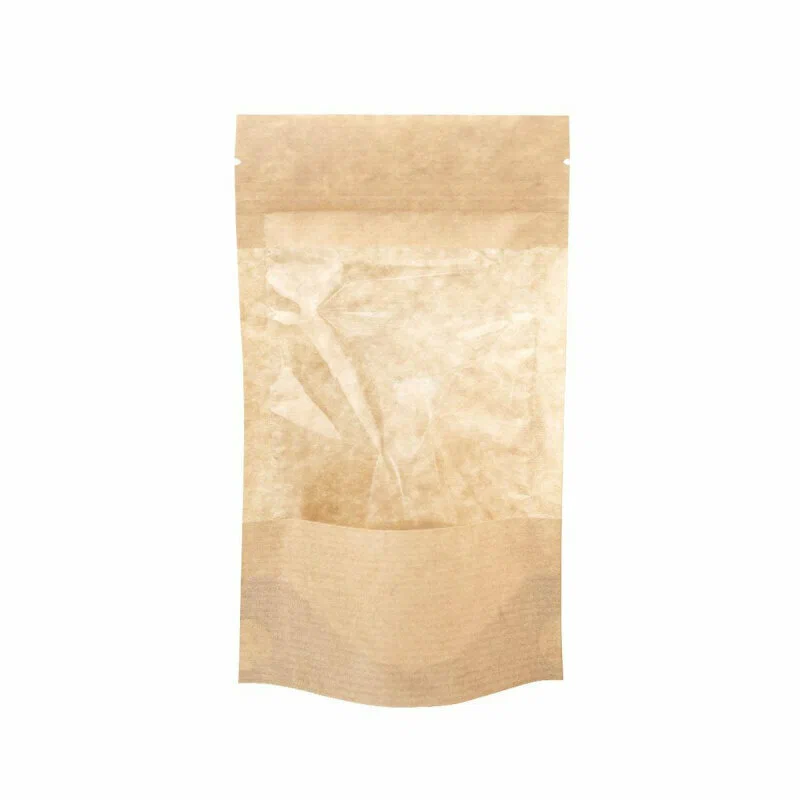 

Пакет с замком Дой-пак бумажный Zip Lock 100х185мм с окном 90мм 700 шт/кор Aviora 1490489, 121-012