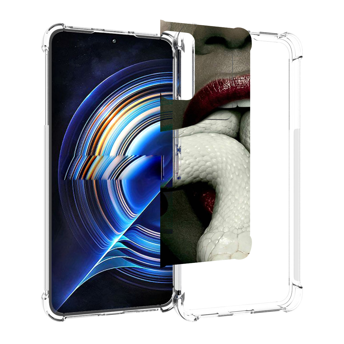 

Чехол MyPads белая-змея для Tecno Camon 19 Neo, Прозрачный, Tocco