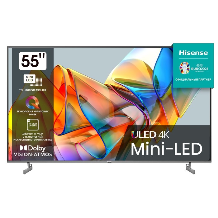

Телевизор HISENSE 55U6KQ, 55"(139 см), UHD 4K, Черный, 55U6KQ