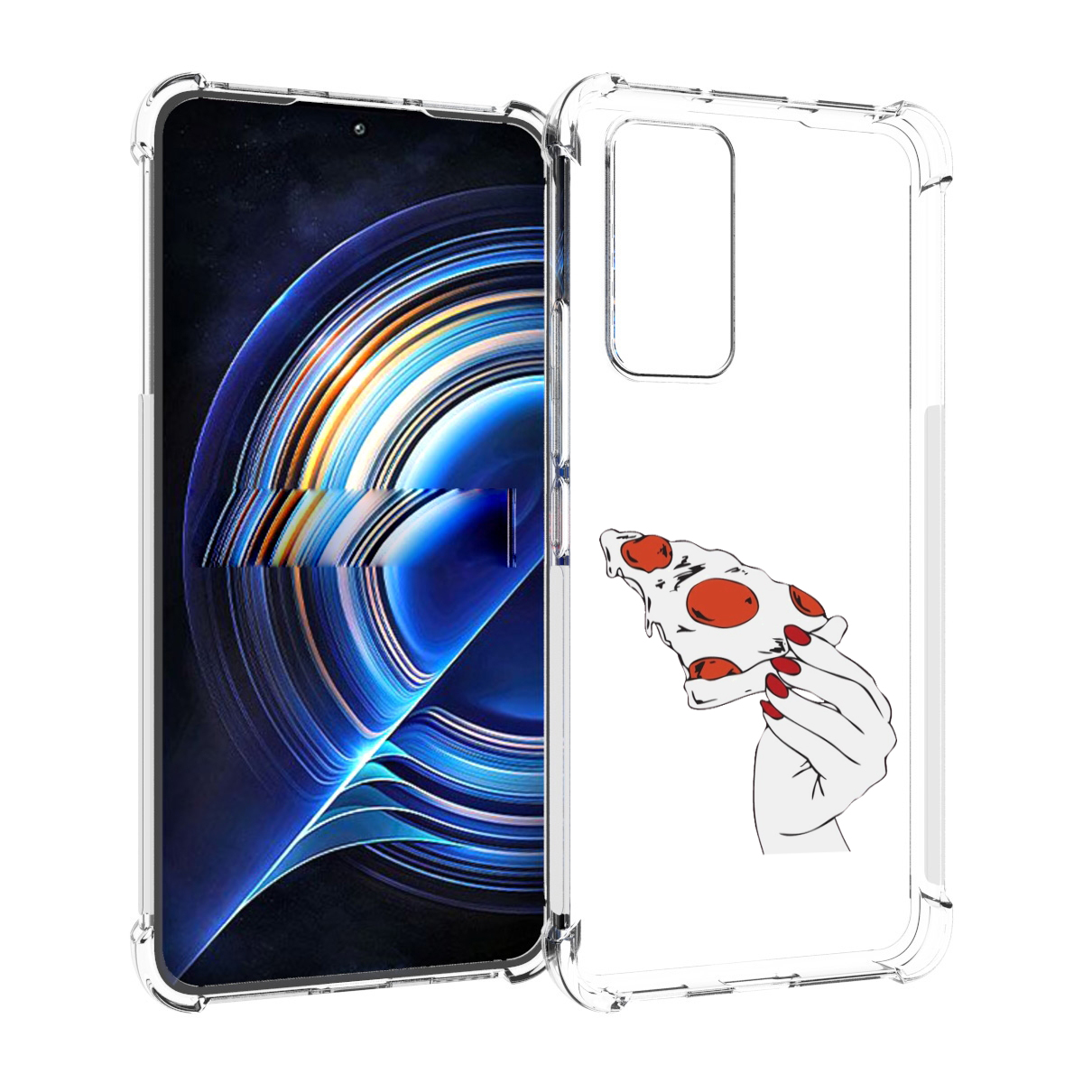 

Чехол MyPads белая-пицца для Tecno Camon 19 Neo, Прозрачный, Tocco