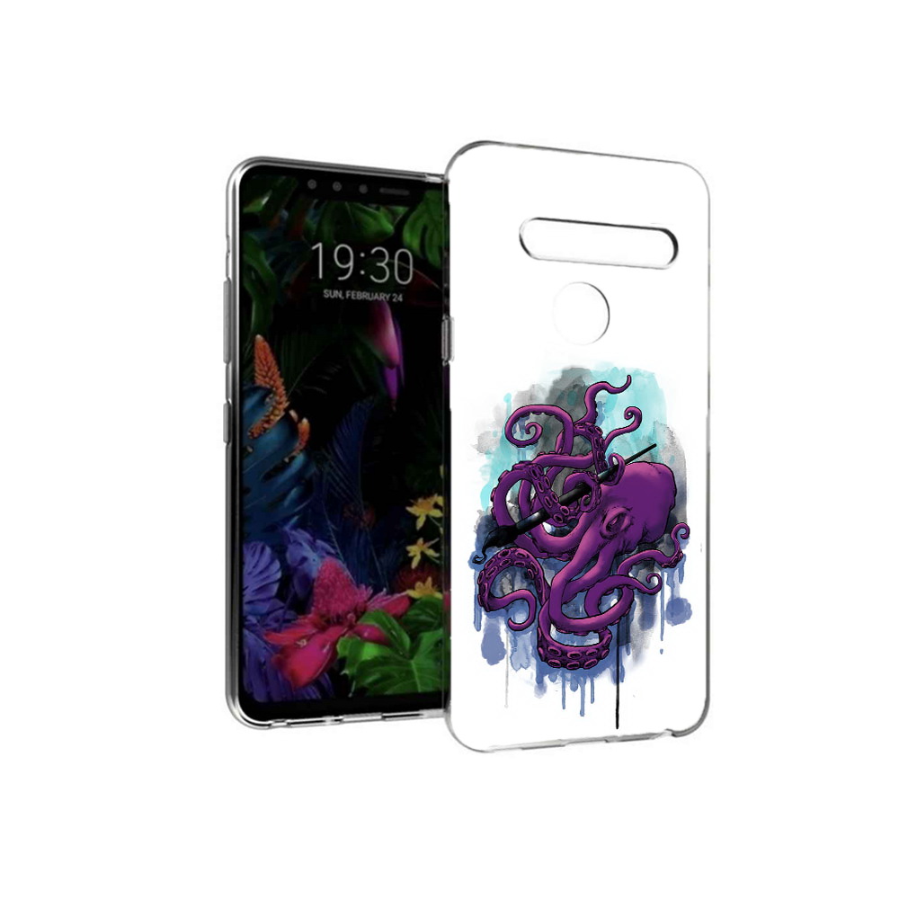 

Чехол MyPads Tocco для LG G8 фиолетовый осьминог (PT135945.76.658), Tocco