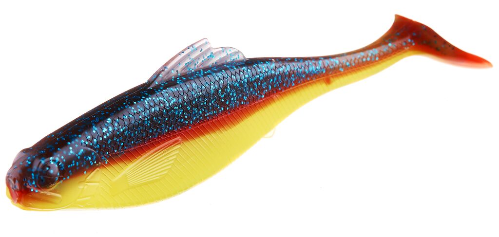 

Виброхвосты съедоб. искусст. LJ Pro Series ROACH PADDLE TAIL 3.5in (08.89)/G07 6шт., Желтый;красный