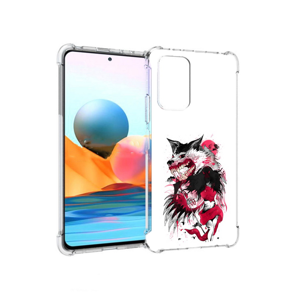 

Чехол MyPads Tocco для Xiaomi Redmi Note 10 Pro красная шапочка (PT158414.284.410), Прозрачный, Tocco