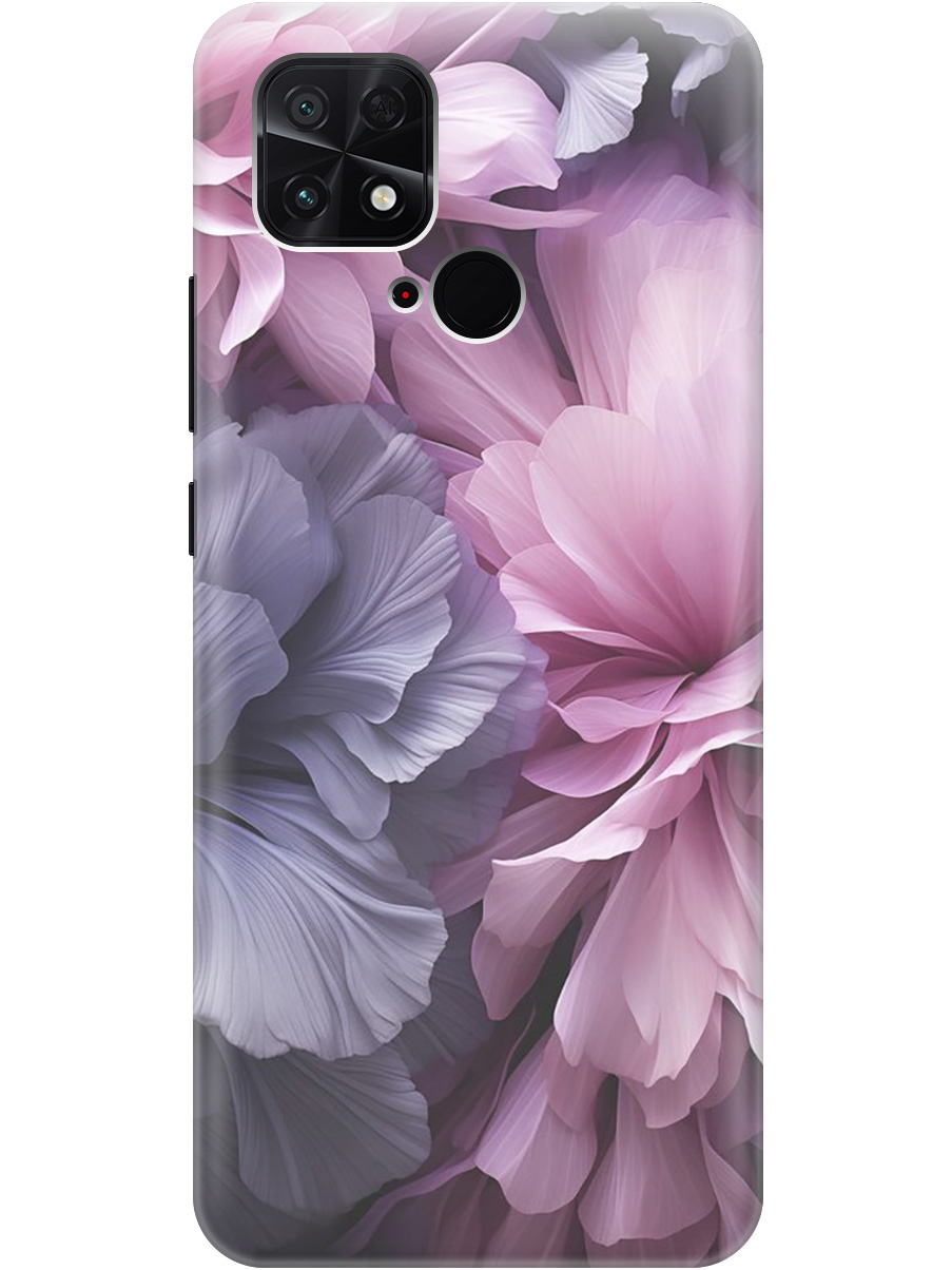 

Силиконовый чехол на Xiaomi Poco C40 с рисунком "Розово-фиолетовые цветы", Розовый;фиолетовый, 20000994
