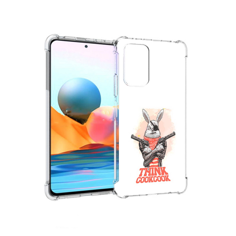 

Чехол MyPads Tocco для Xiaomi Redmi Note 10 Pro кролик пират (PT158414.284.419), Прозрачный, Tocco