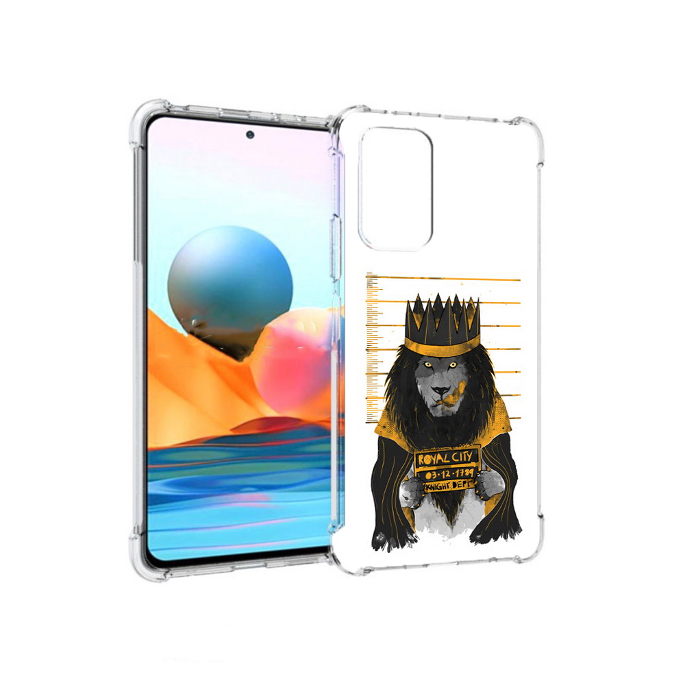 Чехол MyPads Tocco для Xiaomi Redmi Note 10 Pro лев в законе (PT158414.284.435)
