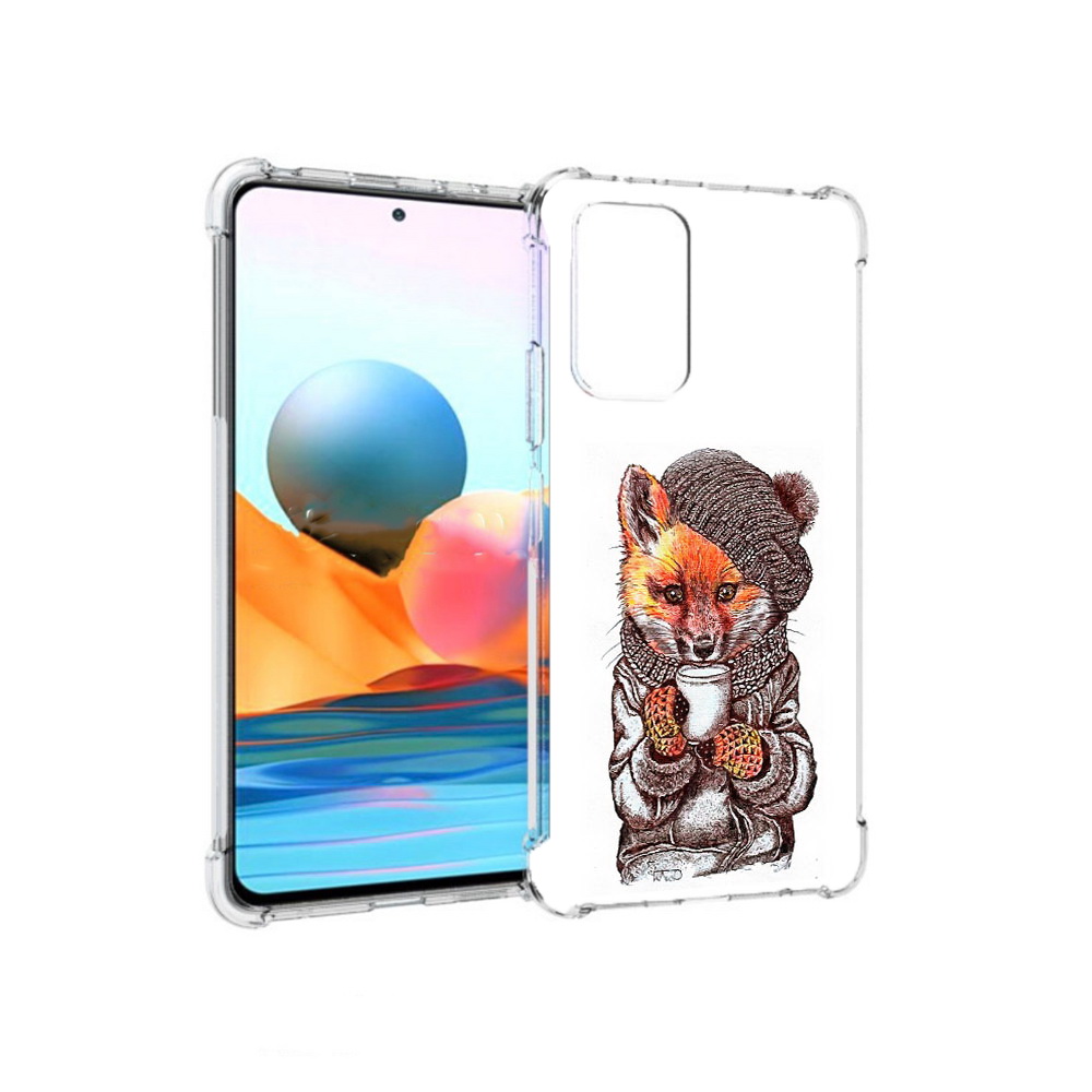 

Чехол MyPads Tocco для Xiaomi Redmi Note 10 Pro лиса в шапке (PT158414.284.437), Tocco