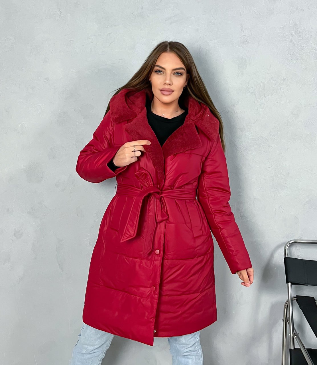 

Пальто женское NoBrand 301 красное 54 RU, Красный, 301