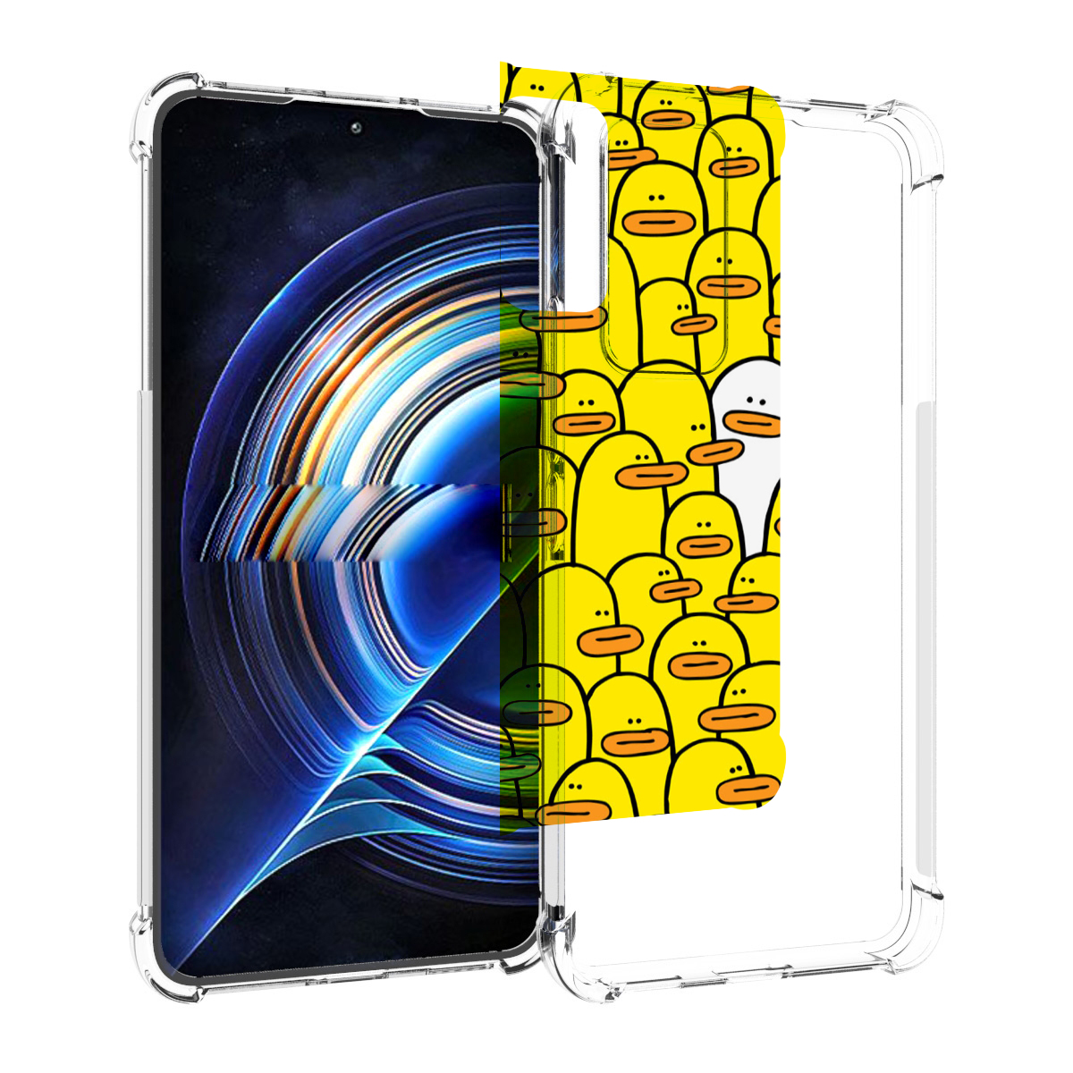 

Чехол MyPads белый среди желтых для Tecno Camon 19 Neo, Прозрачный, Tocco