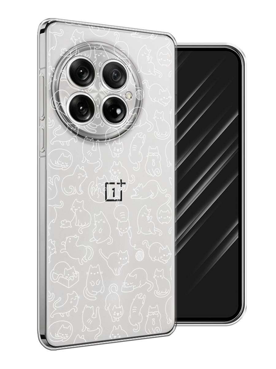 

Чехол Awog на OnePlus 13 "Шкодливые котики", Прозрачный;бежевый, 155350-1