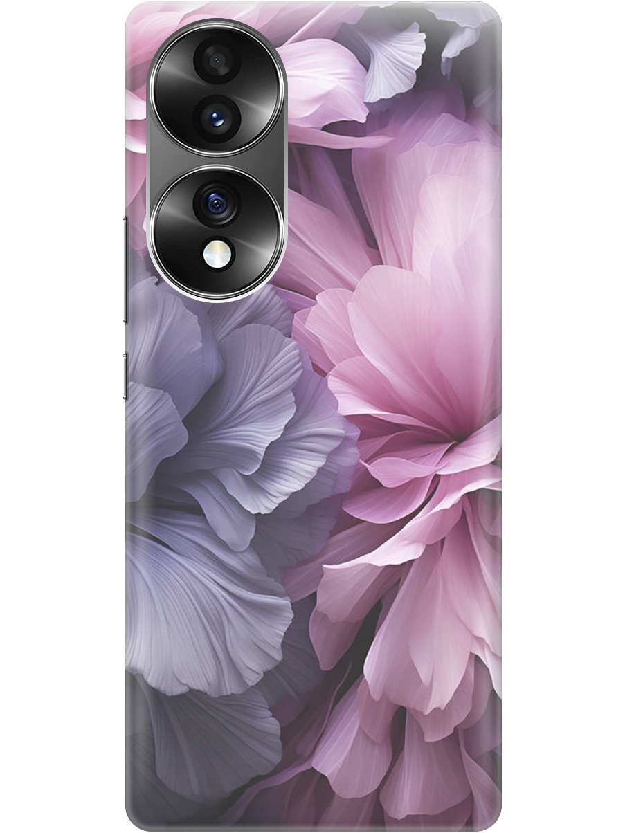 

Силиконовый чехол на Honor 70 с рисунком "Розово-фиолетовые цветы", Розовый;фиолетовый, 20000348