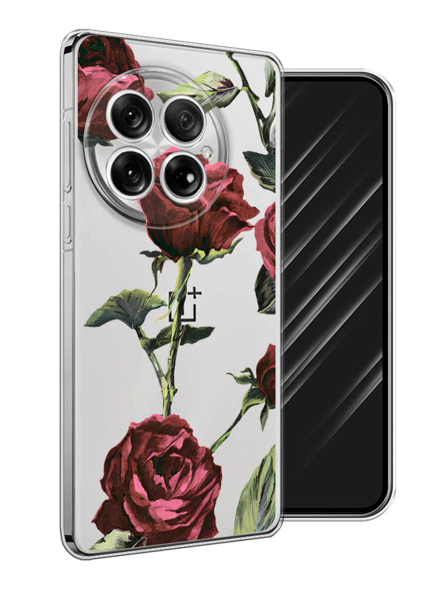 

Чехол Awog на OnePlus 13 "Бордовые розы фон", Бордовый, 155350-1