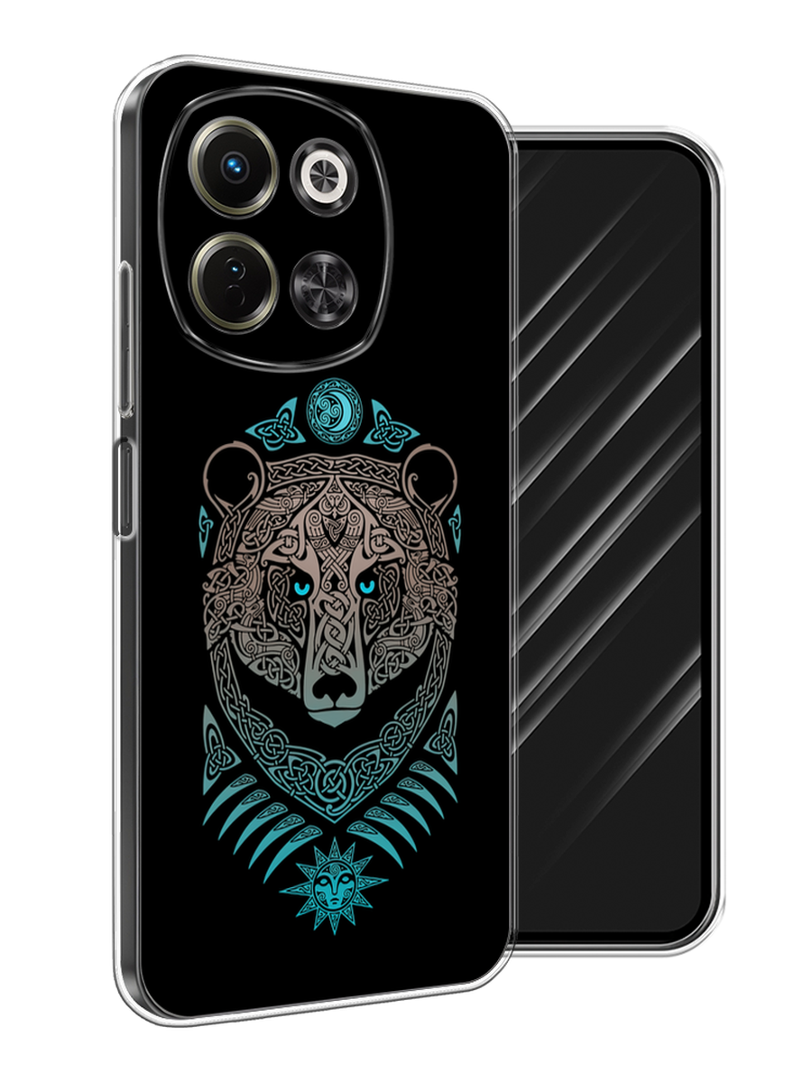 

Чехол Awog на Tecno Spark 30 5G "Кельтский медведь", Черный;серый, 309750-1