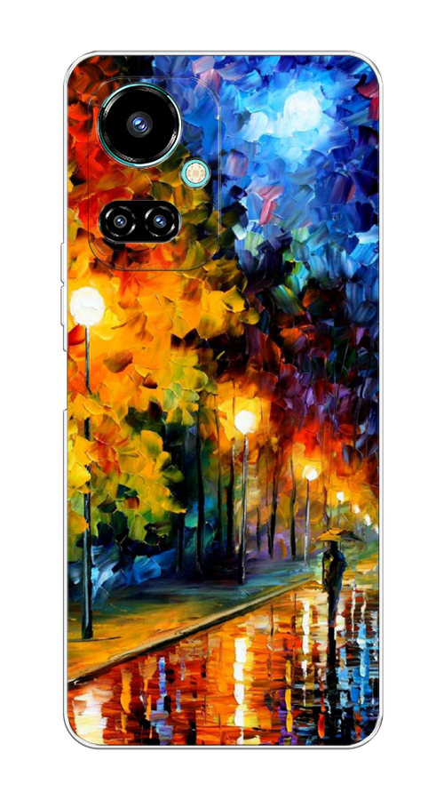 

Чехол на Tecno Camon 19/19 Pro 4G "Безлюдная улочка", Оранжевый;желтый;синий, 301650-1