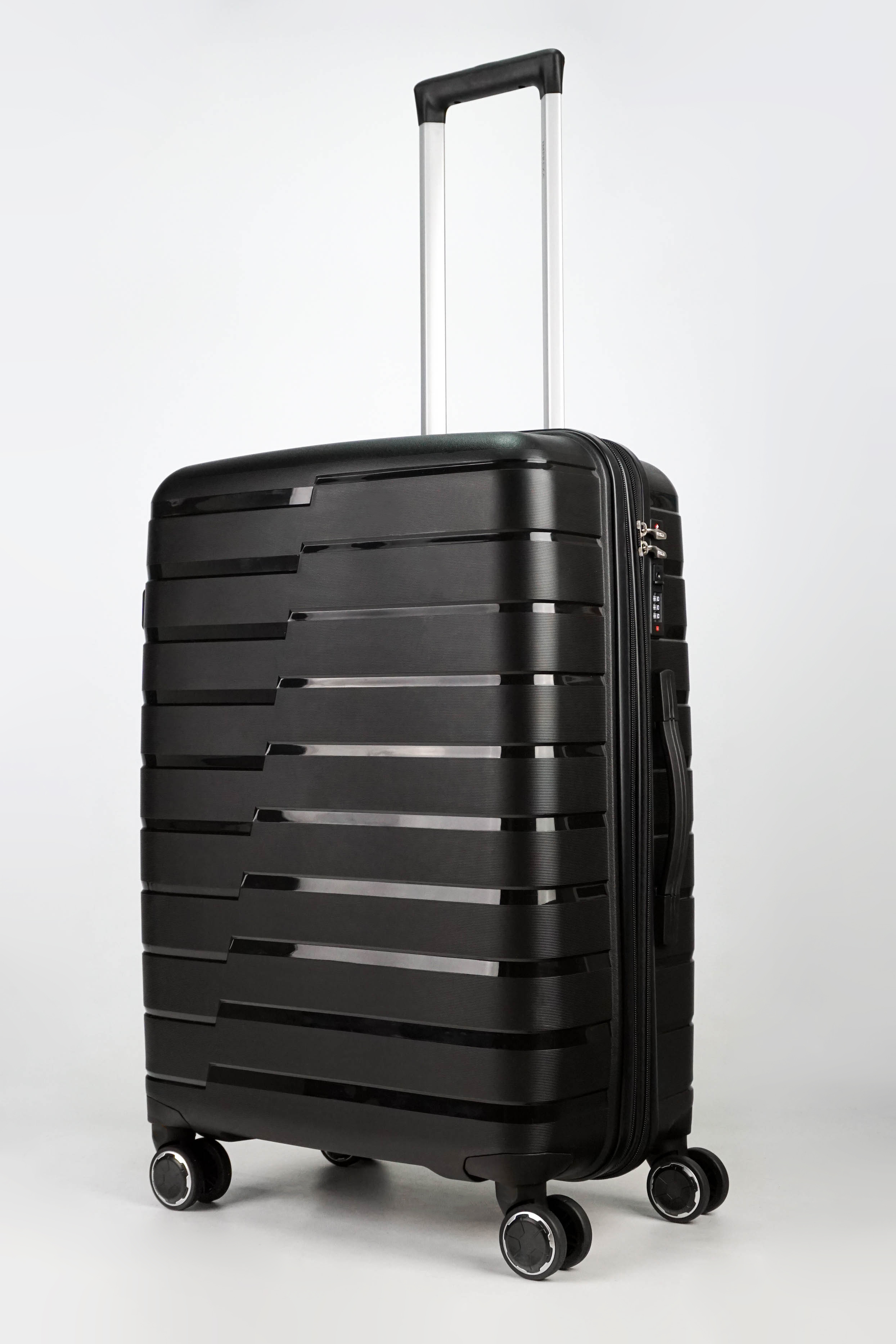 Чемодан унисекс Impreza 10 полос черный M 7490₽