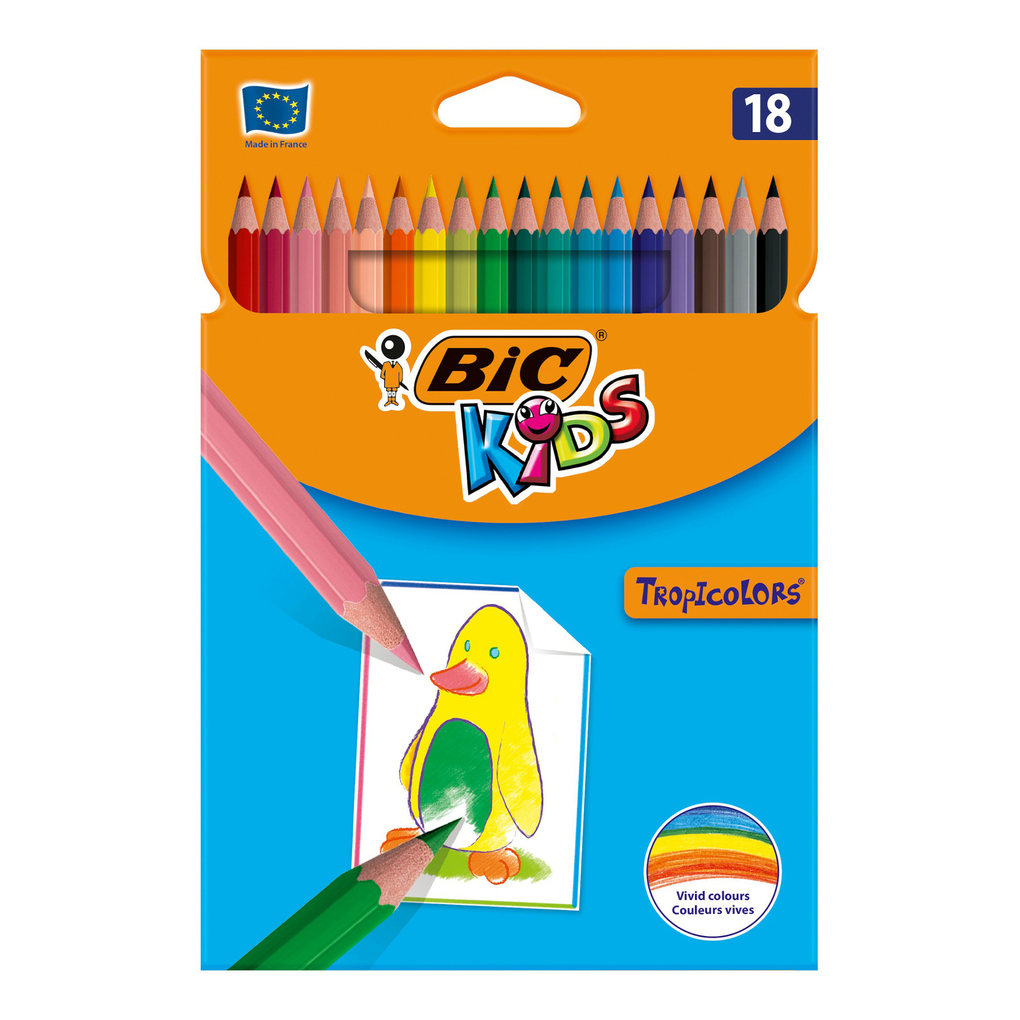 Карандаши цветные Bic Kids Tropicolors 18 цветов