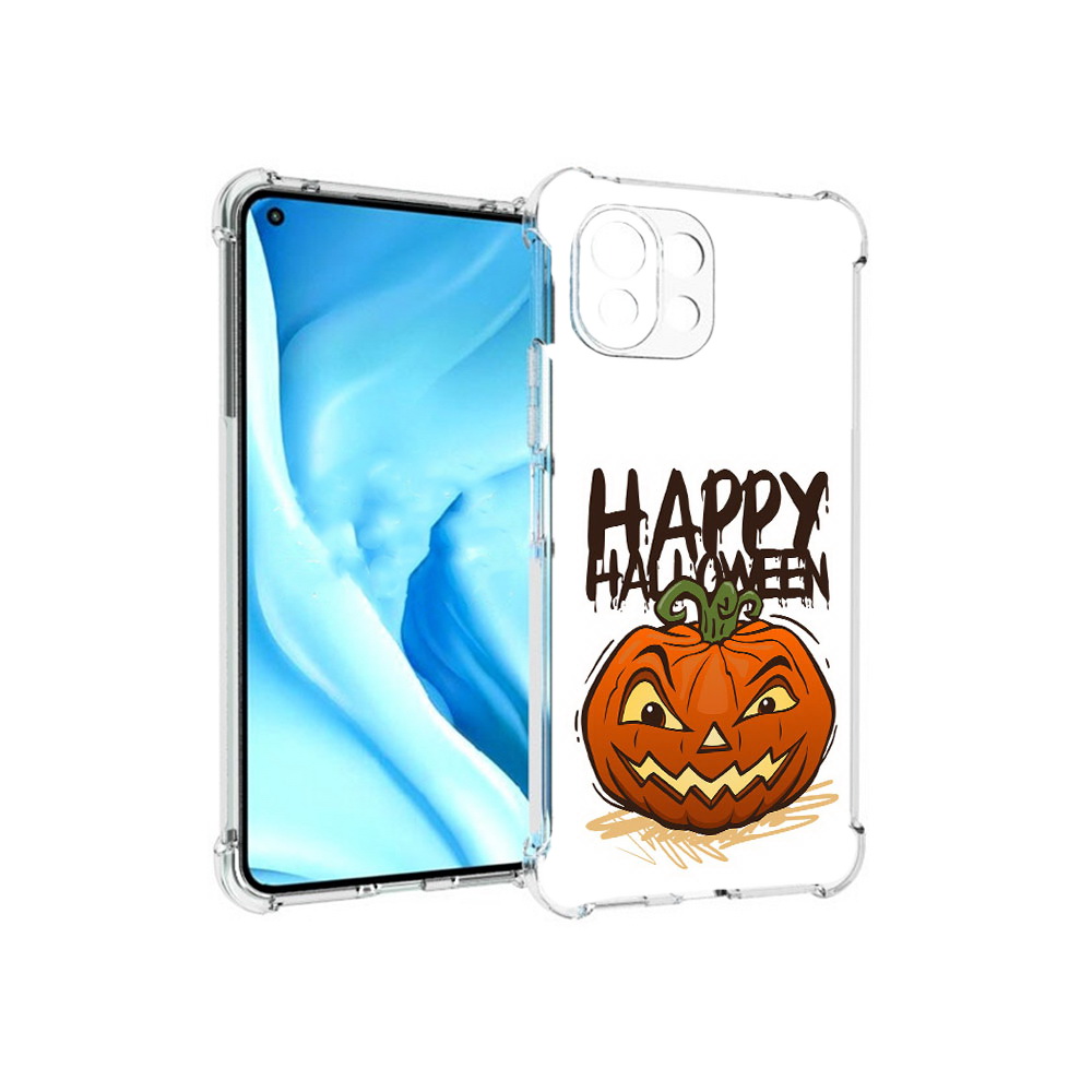 

Чехол MyPads Tocco для Xiaomi Mi 11 Lite Хэллоуин счастливый (PT159462.256.195), Прозрачный, Tocco