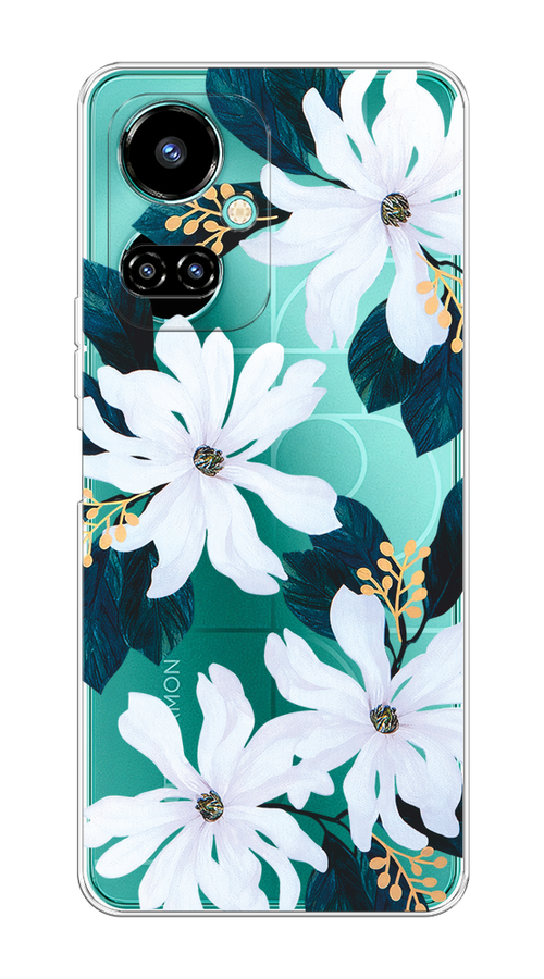 

Чехол на Tecno Camon 19/19 Pro 4G "Delilah Flower", Зеленый;белый, 301650-1