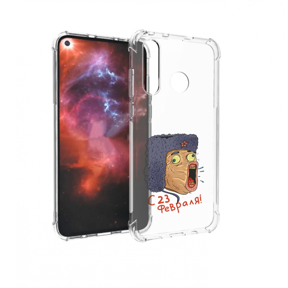 

Чехол бампер MyPads 23 февраля смешная эмоция для Huawei Nova 4, Прозрачный, Tocco