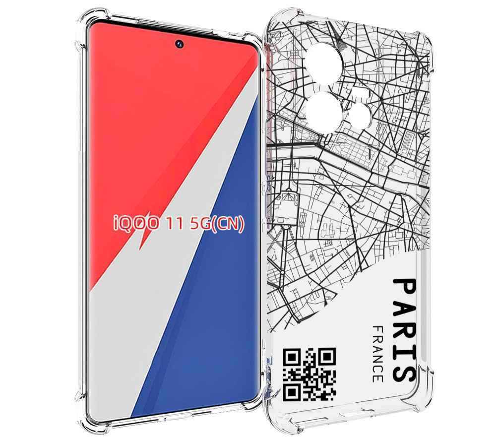 

Чехол MyPads схема-париж для Vivo iQOO 11, Прозрачный, Tocco
