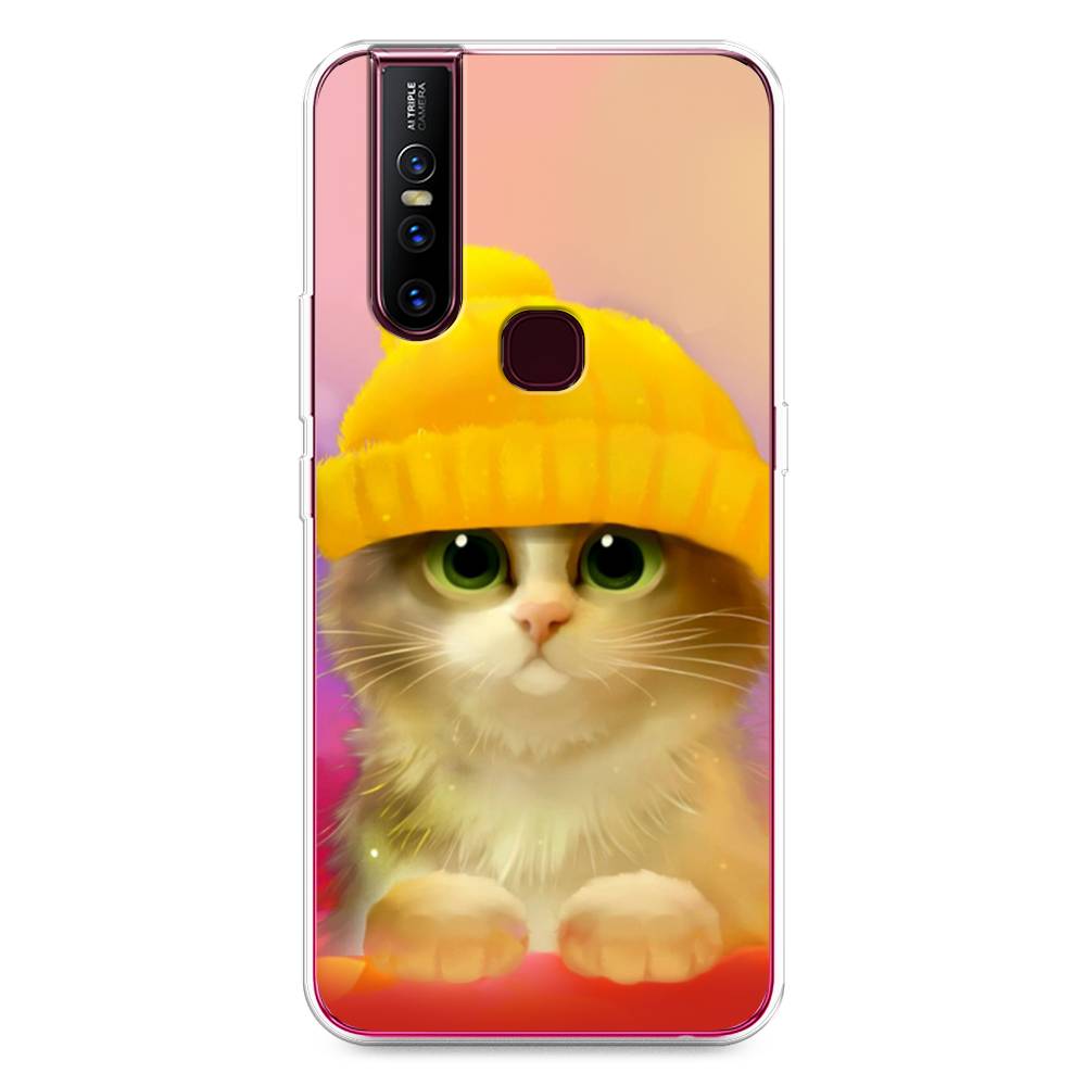 

Чехол Awog на Vivo V15 "Котенок в желтой шапке", Разноцветный, 261050-2