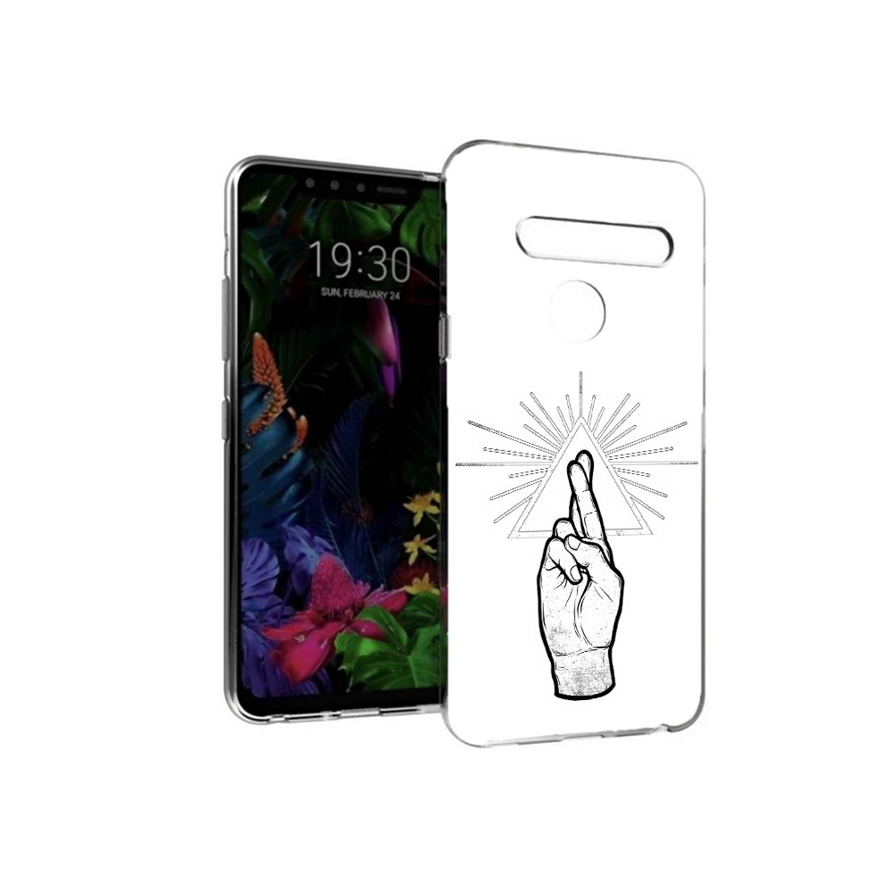 

Чехол MyPads Tocco для LG G8 черно белая рука (PT135945.76.681), Tocco