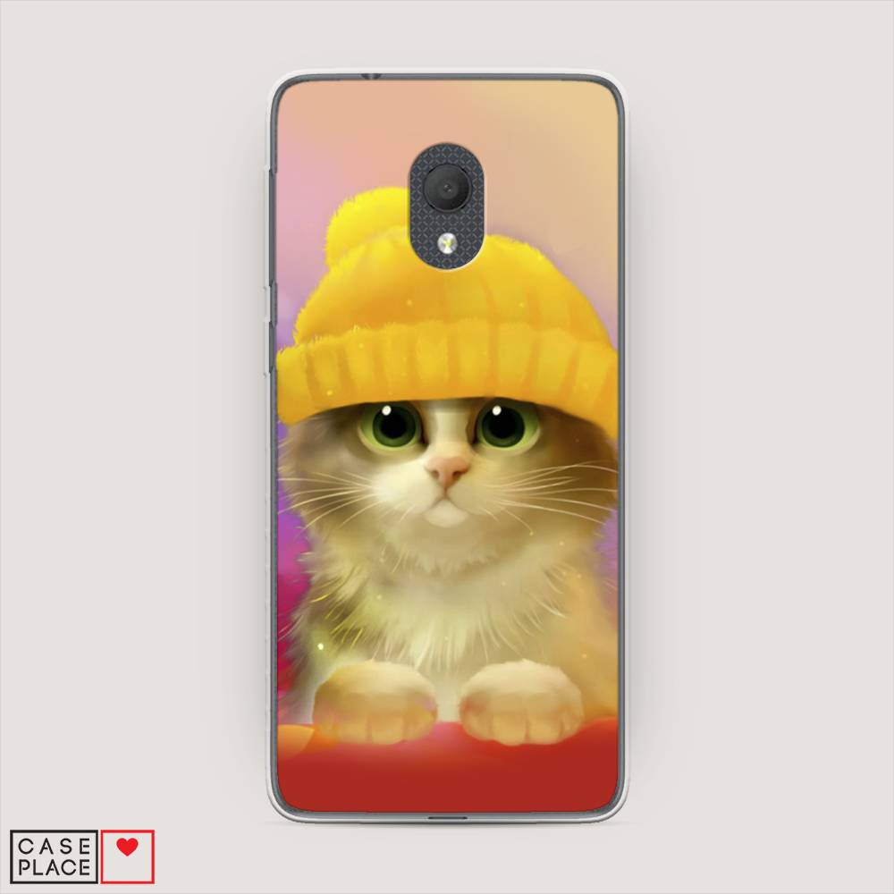 

Чехол Awog на Alcatel 1C 5003D (2019) / Алкатель 1C 5003D (2019) "Котенок в желтой шапке", 170650-2