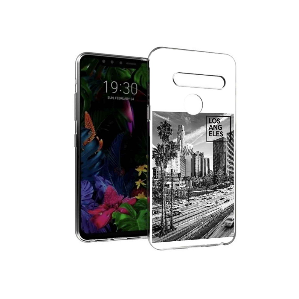 

Чехол MyPads Tocco для LG G8 черно белый лос анджелес (PT135945.76.685), Tocco