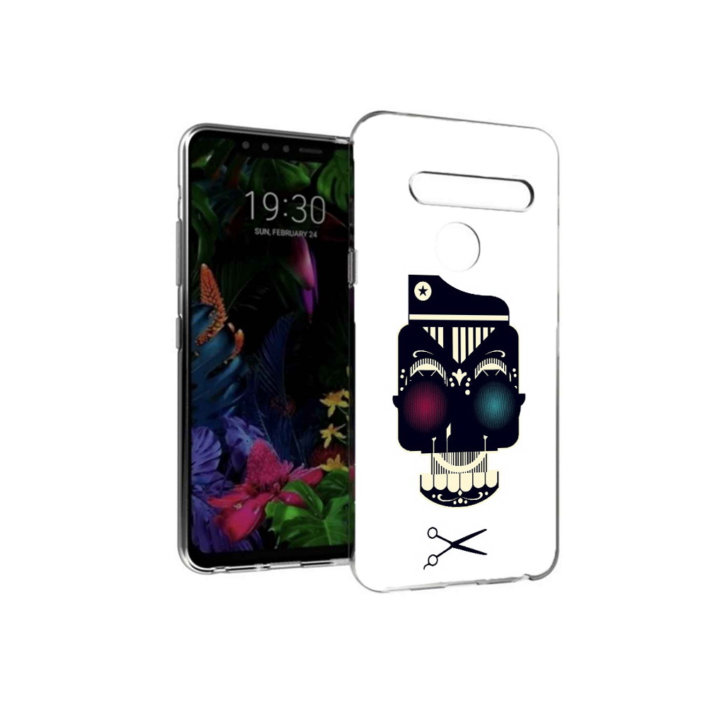 

Чехол MyPads Tocco для LG G8 черно белый скелет с яркими глазами (PT135945.76.687), Tocco