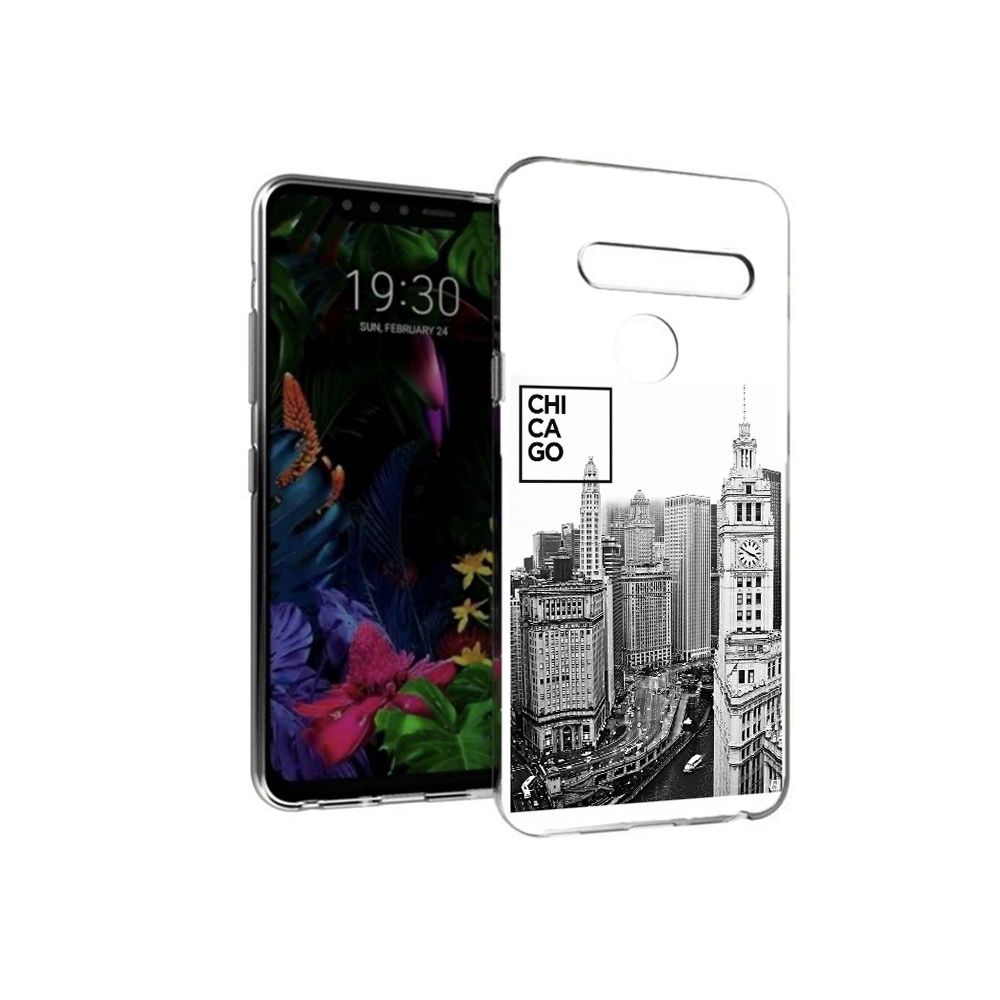 

Чехол MyPads Tocco для LG G8 черно белый чикаго (PT135945.76.689), Tocco