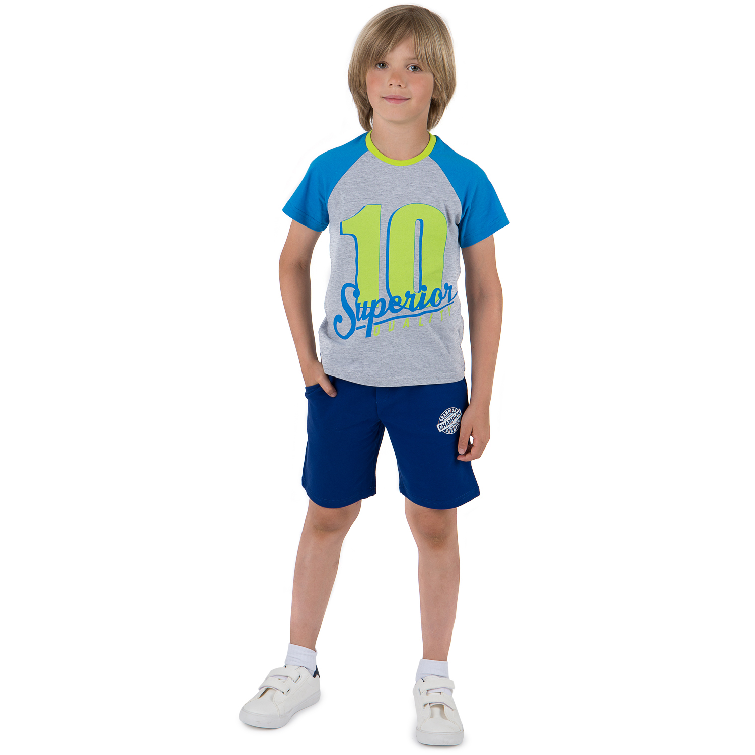 

Футболка Leader Kids Спорт и числа серый р.152, GL001112957